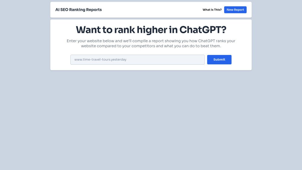 AI SEO Ranking Reports