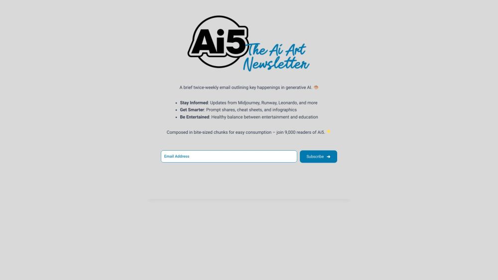 Ai5 – The AI Art Newsletter