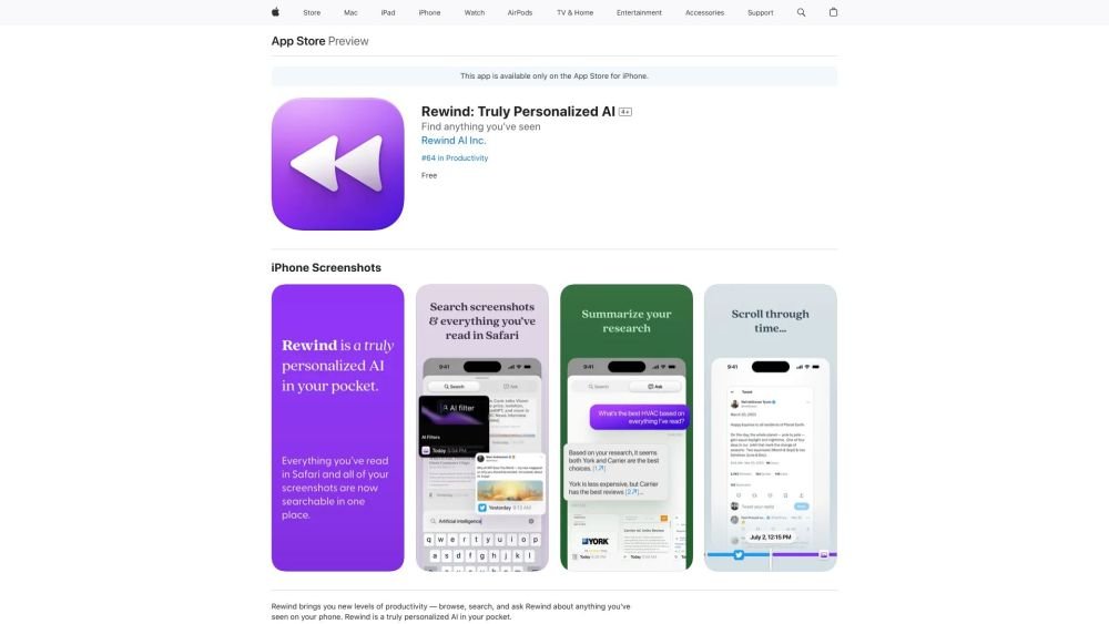 Rewind: Truly Personalized AI