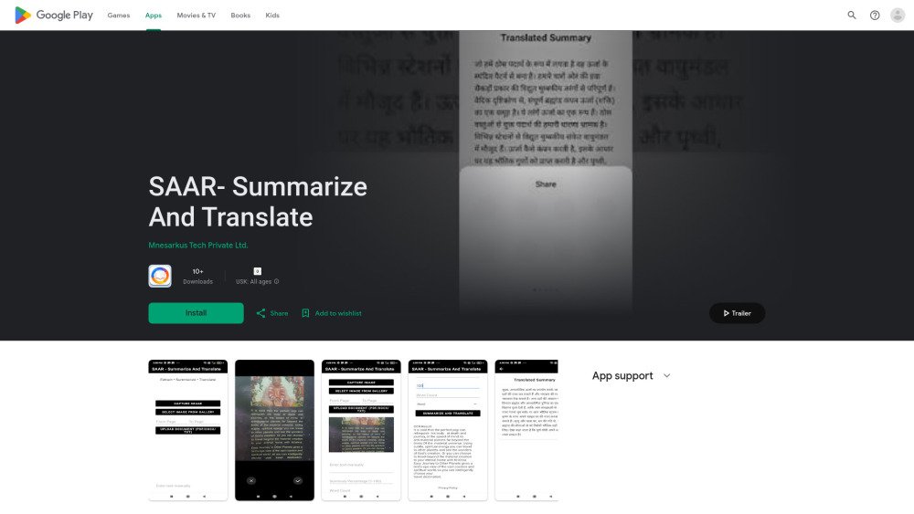 SAAR- Summarize And Translate