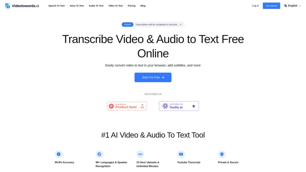 VideoToWords AI