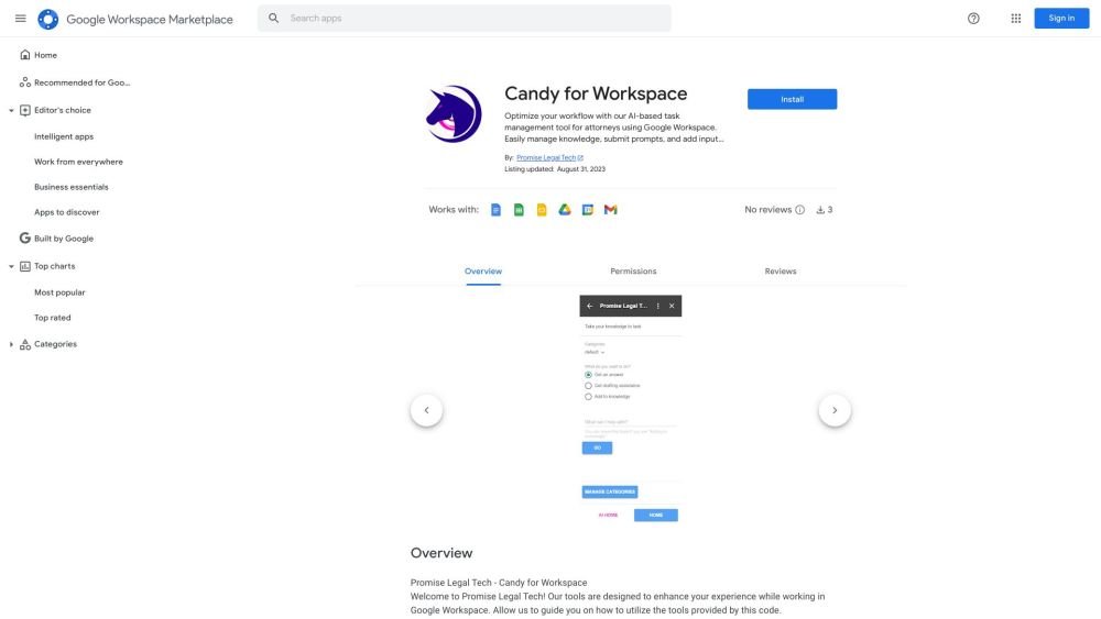 Candy for Workspace