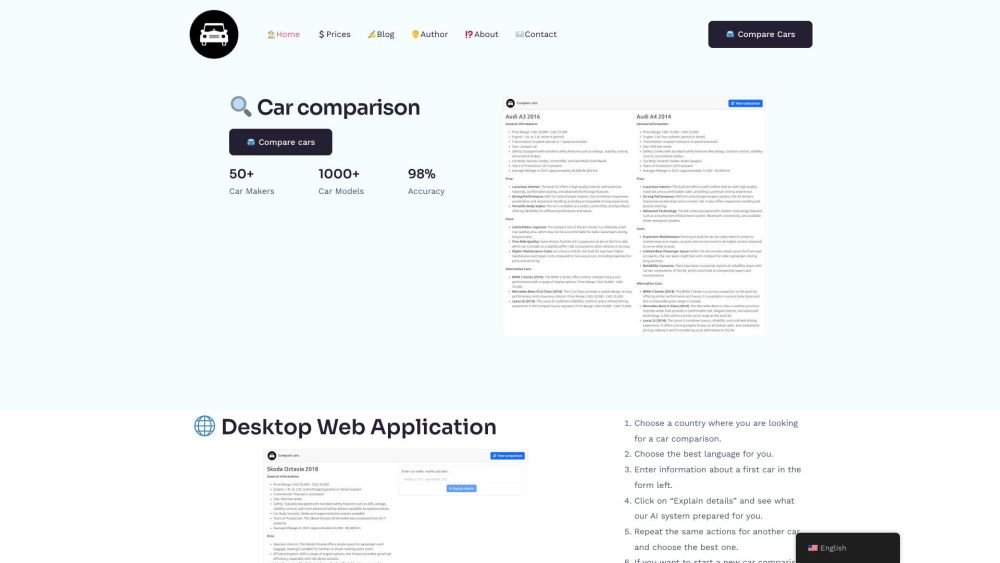 Car Comparison AI