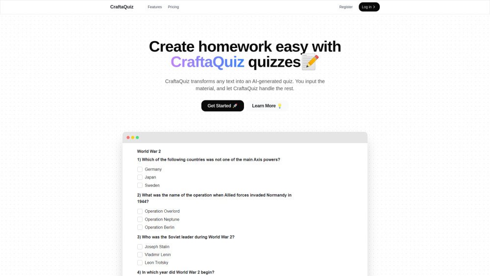 CraftaQuiz