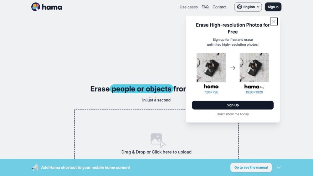 HAMA | AI Object remover, Image Eraser